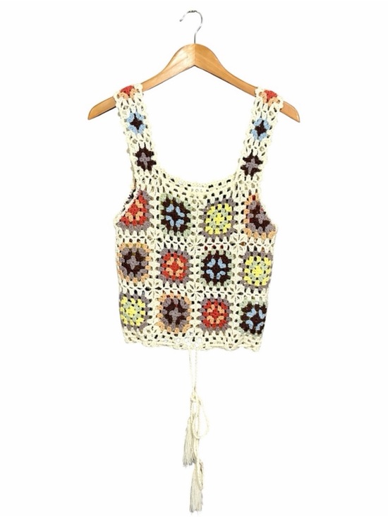 POL Tops - POL Crochet Granny Square Tank Top